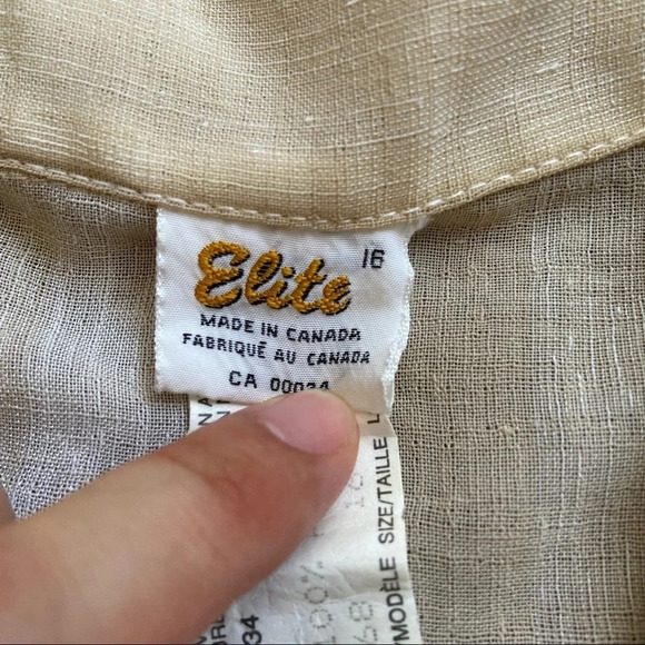 Vintage Elite Made in Canada Striped  Blouse - Picture 8 of 12